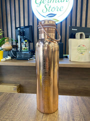 Copper Bottle 7 Chakra 100% Pure Copper and Carry Bag/Water Bottle/1000ml/Meditation/Gym/Yoga from India (Matt Finishing)