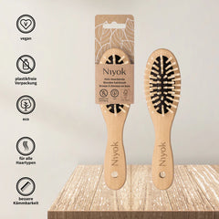 Kreher flokësh me doreza druri (e vogël)