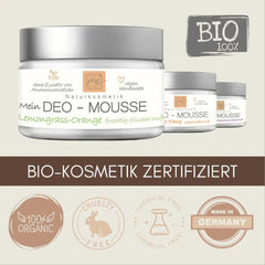 Lemongrass-Orange Deodorant Mousse 24h+ Deodorant like Cream without Aluminum Natural Cosmetics 50m