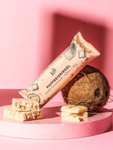 Cokollat me orizi të fryrë në çokollatë të bardhë me kokos 18 g 100%Bio