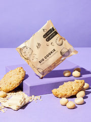 Biskota organike me çokollatë të bardhë dhe makadamia 50 g