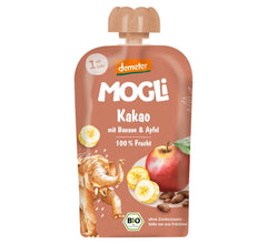 Apple-Banana-Cocoa Mousse 100 g dpa sheqer të shtuar, 100% organike