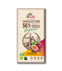 Organic Dark Chocolate with Passion Fruit – 100g