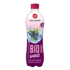 Pije freskuese me gaz me rrush te zi 30% më pak sheqer 100%Bio