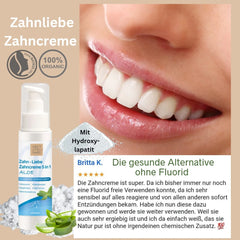Organic Toothpaste Tooth-Love 5 in 1 Aloe 100ml - fluoride-free - without titanium dioxide