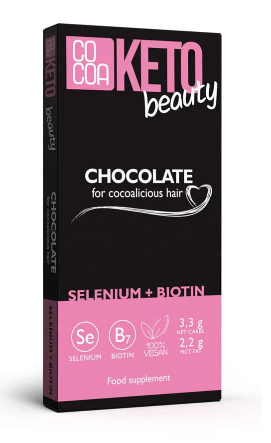 Cokollatë Keto Beauty me biotin dhe selen 40g