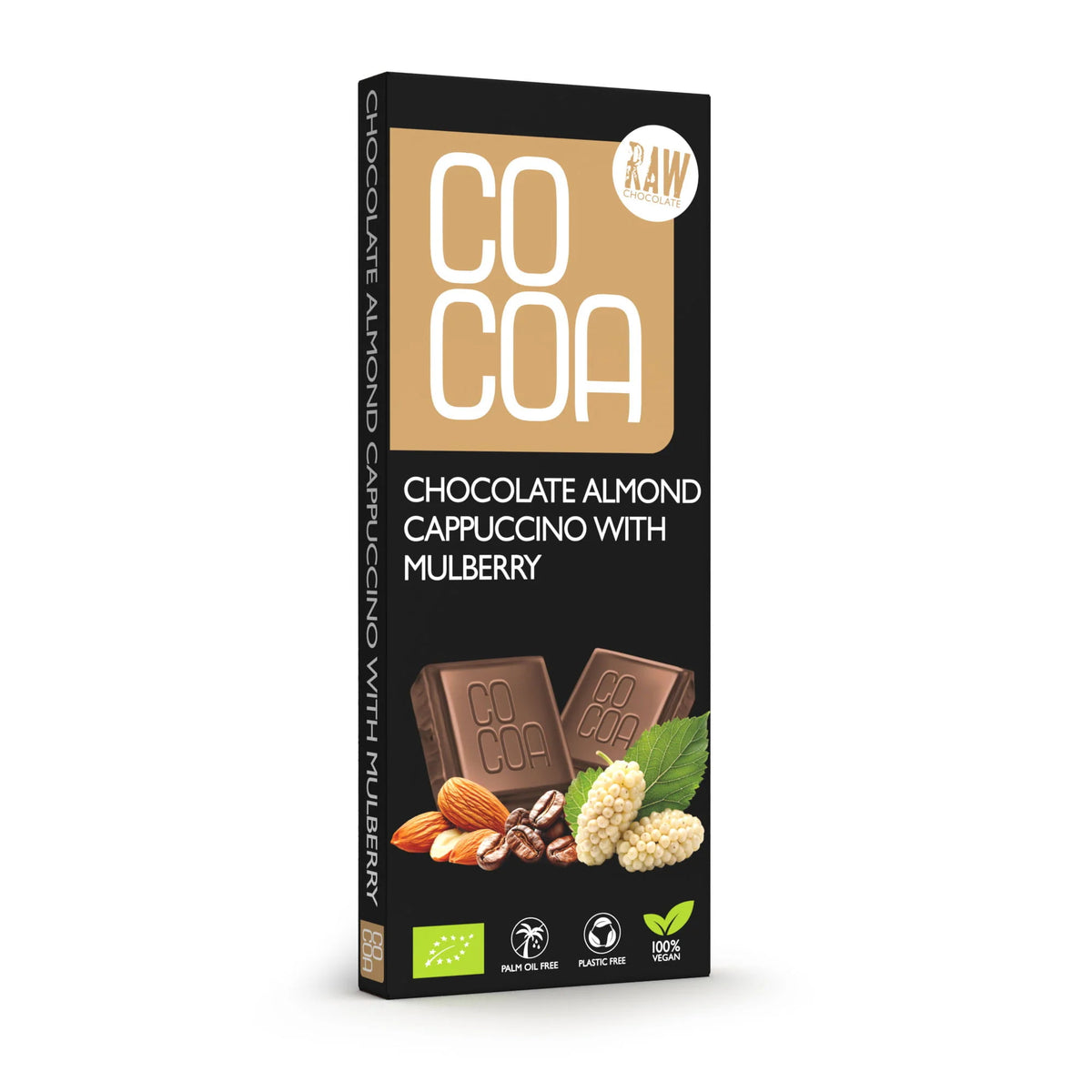 CHOCOLATE CAPPUCCINO ALMOND ME MANAFERRË TË BARDHË – BIO – 40g