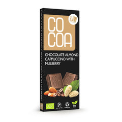 CHOCOLATE CAPPUCCINO ALMOND ME MANAFERRË TË BARDHË – BIO – 40g