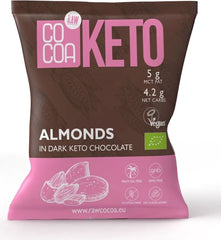 Bajamet organike të mbuluara me çokollatë 70gr 100%Bio