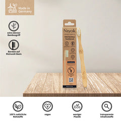 Furçë dhëmbësh prej bambuje për fëmijë