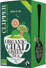 GREEN TEA CHAI me kanellë dhe kardamom 20 pustina 100%Bio