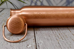 Pure Copper Water Bottles, Seamless Leak Proof Copper Bottle, Perfect Ayurvedic Copper Bottle (1000 ml) (Seven Chakra)
