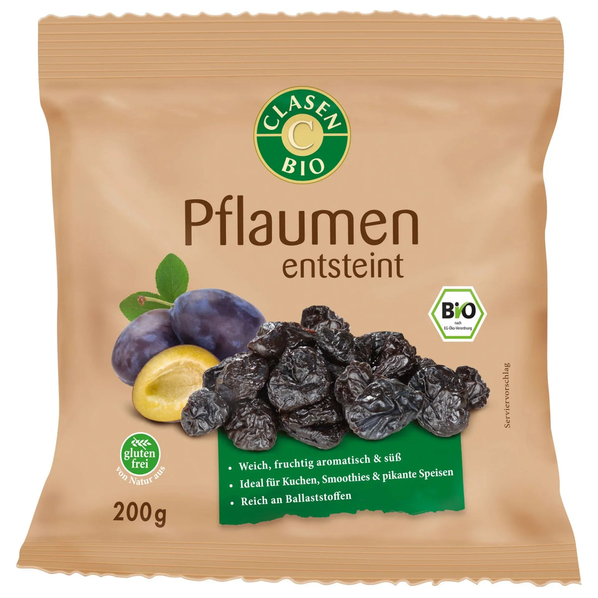 Dried plums 100% Organic (without pit) 200g