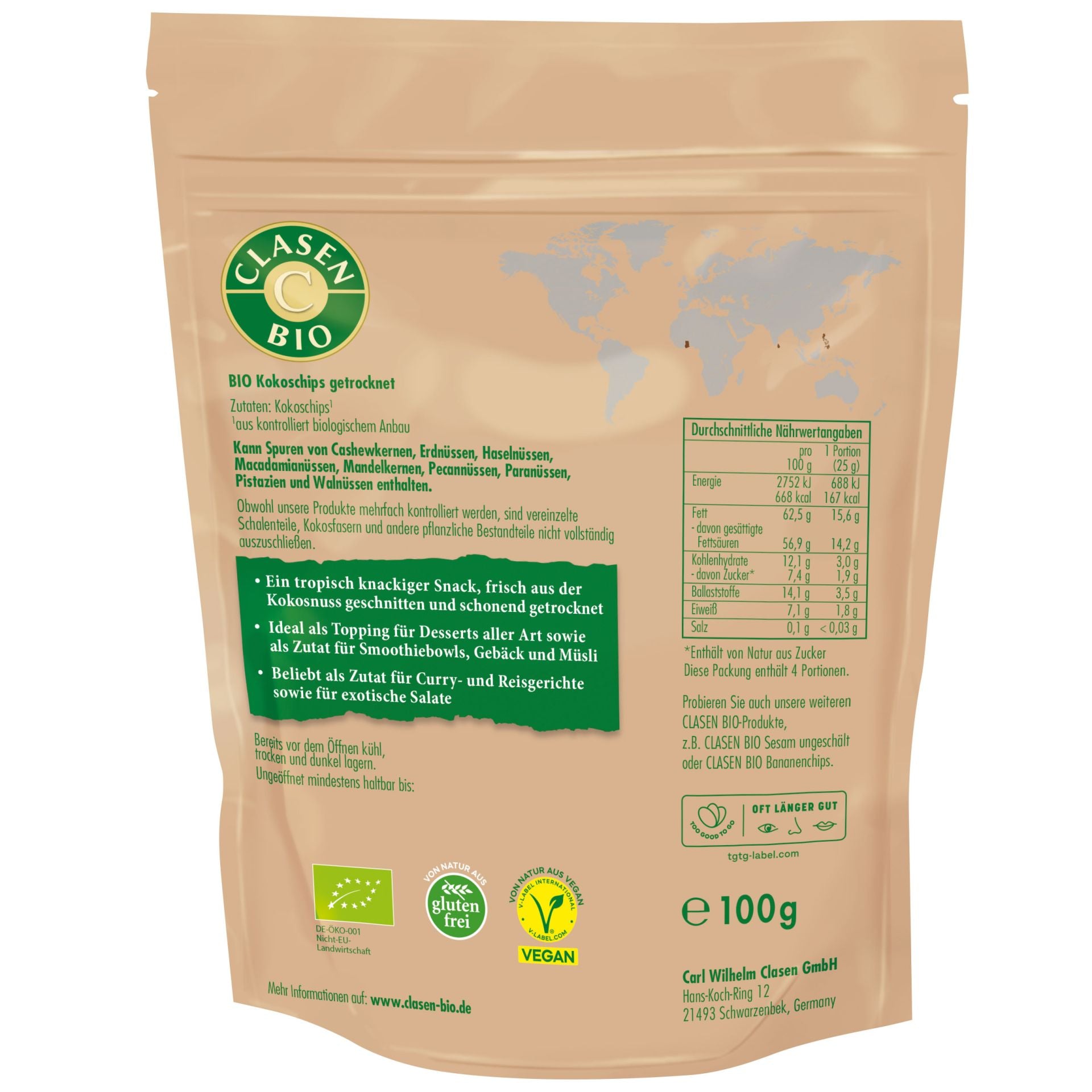 Cwc Coconut Coconut Chips 100gr 100% Organic – Bio German Store