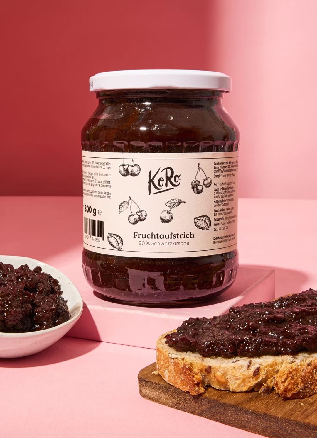 Recel qershie 90%Frut 800gr 100%Bio