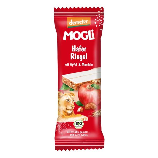 Snack me mollë, tërshërë dhe bajame per femije 25g 100%Bio