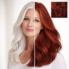 Professional plant-based hair color "warm ruby red" 90g refill pack