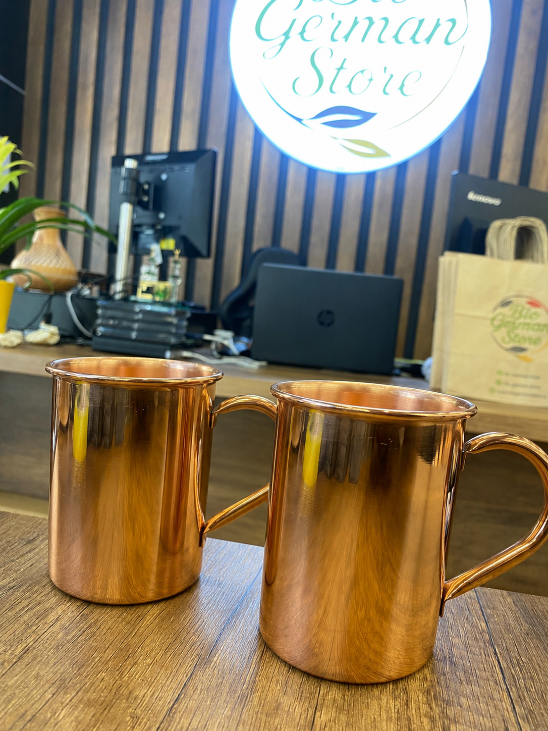 Moscow Mule Cup Set, 16 oz | Cocktail Cup Set | 100% Copper | Copper Glasses | Party Gift (pure copper plain smooth finishing set of 2 mugs (