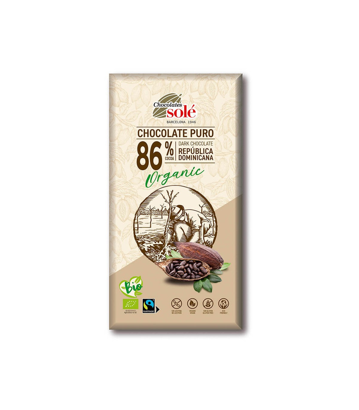 Dark Chocolate 86% Cocoa 100g BIO