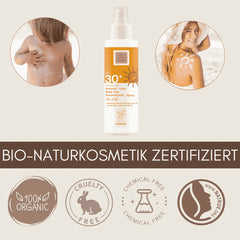BIO-Body Sunscreen Spray SUMMER-LOVE Aloe SPF 30 100ml Natural Cosmetics