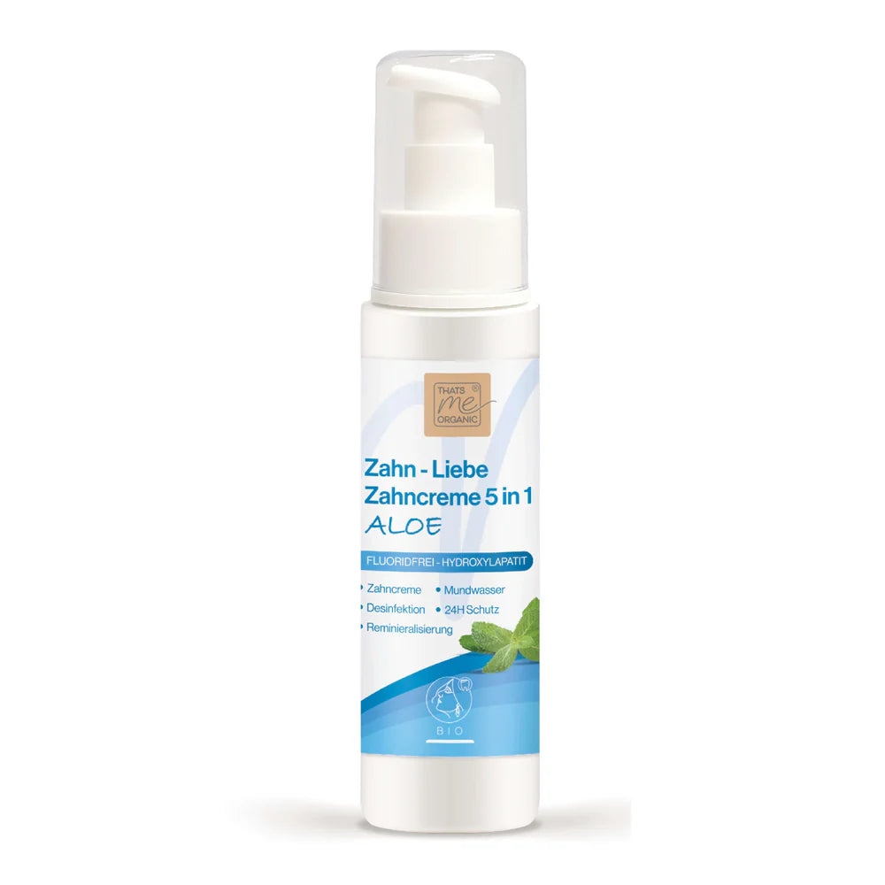 Organic Toothpaste Tooth-Love 5 in 1 Aloe 100ml - fluoride-free - without titanium dioxide